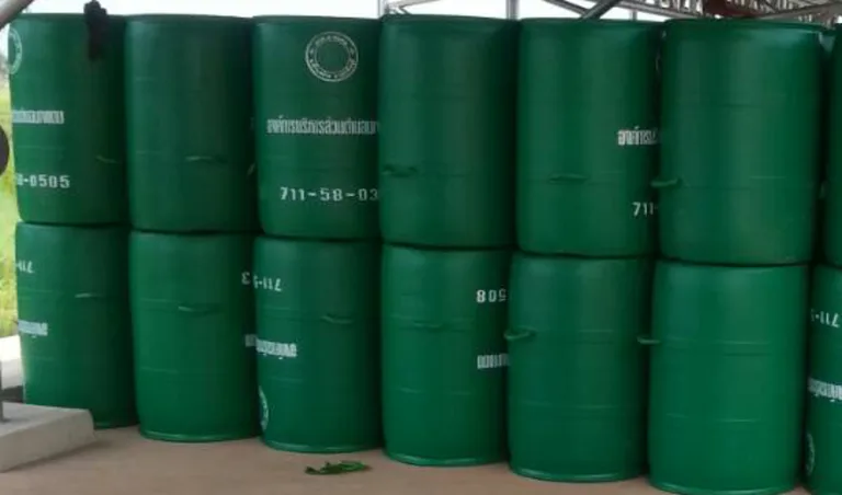 ถังขยะทรงกระบอก 200 ลิตร เปิดปาก